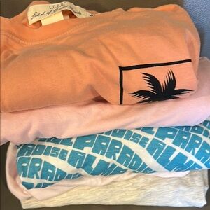 H&M Short Sleeve Tees - Peach, Pink, Blue, Gray